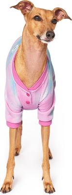 Show full view: Canada Pooch One-Of-A-Kind Waffle Onesie Dog Pajamas, Pink/Blue, 18 slide 3 of 4