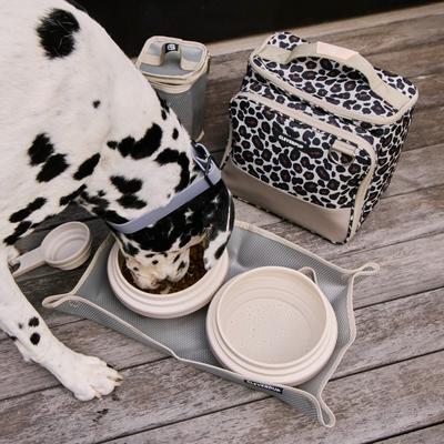 Show full view: Cleverpup Bistro Box 7-Piece Dog Food Travel Kit, Leopard, Large: 12-cup slide 4 of 9