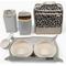 Show in main carousel: Cleverpup Bistro Box 7-Piece Dog Food Travel Kit, Leopard, Large: 12-cup slide 1 of 9
