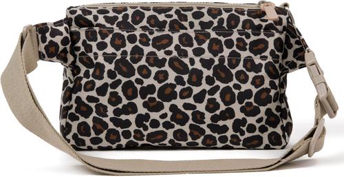 Show full view: Cleverpup Dog Walk & Train Sling Bag with Poop Bag Dispenser & Treat Pocket, Leopard slide 3 of 9