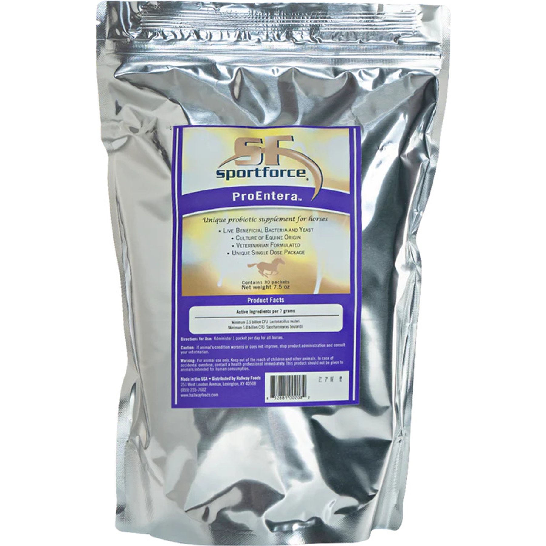 Hallway Feeds Proentera Digestive Aid Granule Supplement for Horses, 30 count