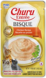 Inaba Churu Entrée Chicken Recipe Bisque Grain-Free, High Moisture, Prebiotic Bits-in-Broth Wet Cat Food, 1.76-oz pouch, 48 count