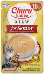 Inaba Churu Entrée Senior Chicken Recipe with Tuna Grain-Free, High Moisture, Prebiotic Stew Wet Cat Food, 1.76-oz pouch, 48 count