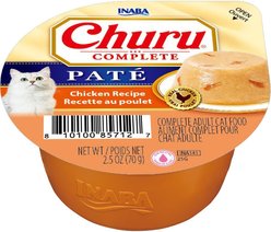 Inaba Churu Complete Chicken Recipe Grain-Free, High Moisture Pate Wet Cat Food, 2.46-oz cup, case of 16 slide 2 of 3