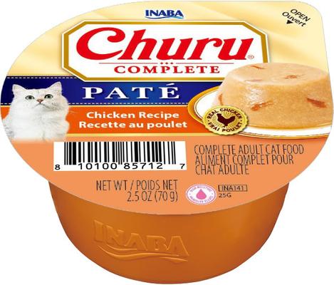 Show full view: Inaba Churu Complete Chicken Recipe Grain-Free, High Moisture Pate Wet Cat Food, 2.46-oz cup, case of 16 slide 4 of 4