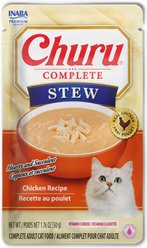 Inaba Churu Complete Chicken Recipe Grain-Free, High Moisture Stew Wet Cat Food, 1.76-oz pouch, 12 count
