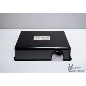 Vivarium Electronics Plastic Reptile Hide Box, Black, Large