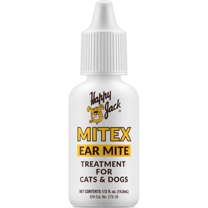 Happy Jack Mitex Ear Mite Treatment for Dogs & Cats, 0.5-fl oz bottle