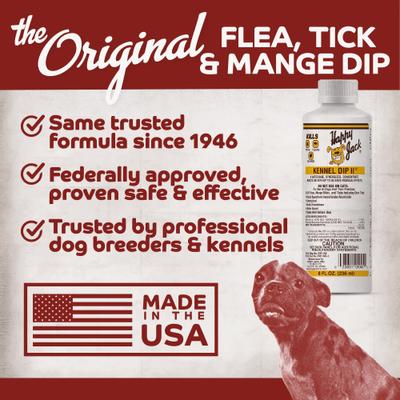 Show full view: Happy Jack Kennel Dip Dog Flea & Tick Treatment & Prevention Dog Spray, 8-fl oz bottle slide 5 of 8