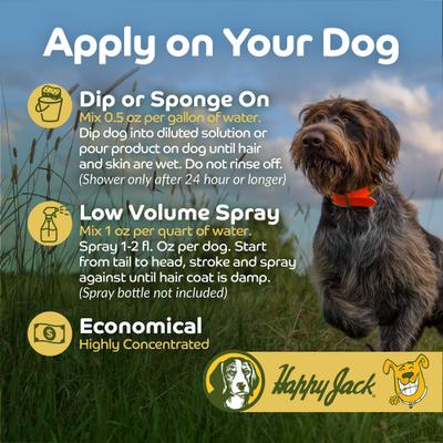 Show full view: Happy Jack Kennel Dip Dog Flea & Tick Treatment & Prevention Dog Spray, 8-fl oz bottle slide 4 of 8