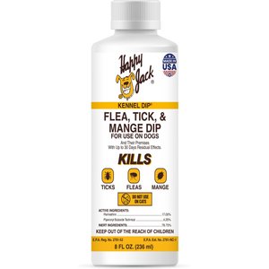 Happy Jack Kennel Dip Dog Flea & Tick Treatment & Prevention Dog Spray, 8-fl oz bottle