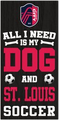 Fan Creations St Louis City Fc All I Need Is My Dog & Football Wall Decor, 6 x 12-in