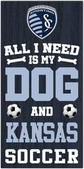 Fan Creations Kansas City Sporting All I Need Is My Dog & Football Wall Decor, 6 x 12-in