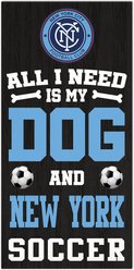 Fan Creations New York City Fc All I Need Is My Dog & Football Wall Decor, 6 x 12-in