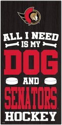 Fan Creations Senators All I Need Is My Dog & Football Wall Decor, 6 x 12-in