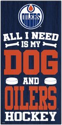 Fan Creations Oilers All I Need Is My Dog & Football Wall Decor, 6 x 12-in