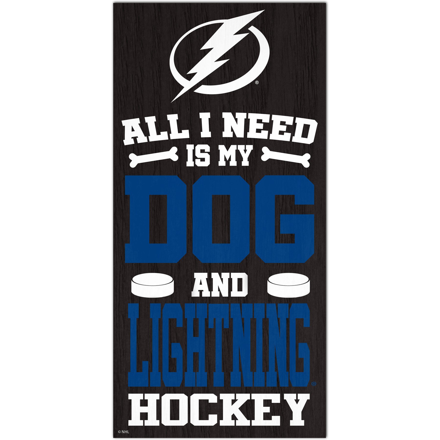 Fan Creations Lightning All I Need Is My Dog & Football Wall Decor, 6 x 12-in