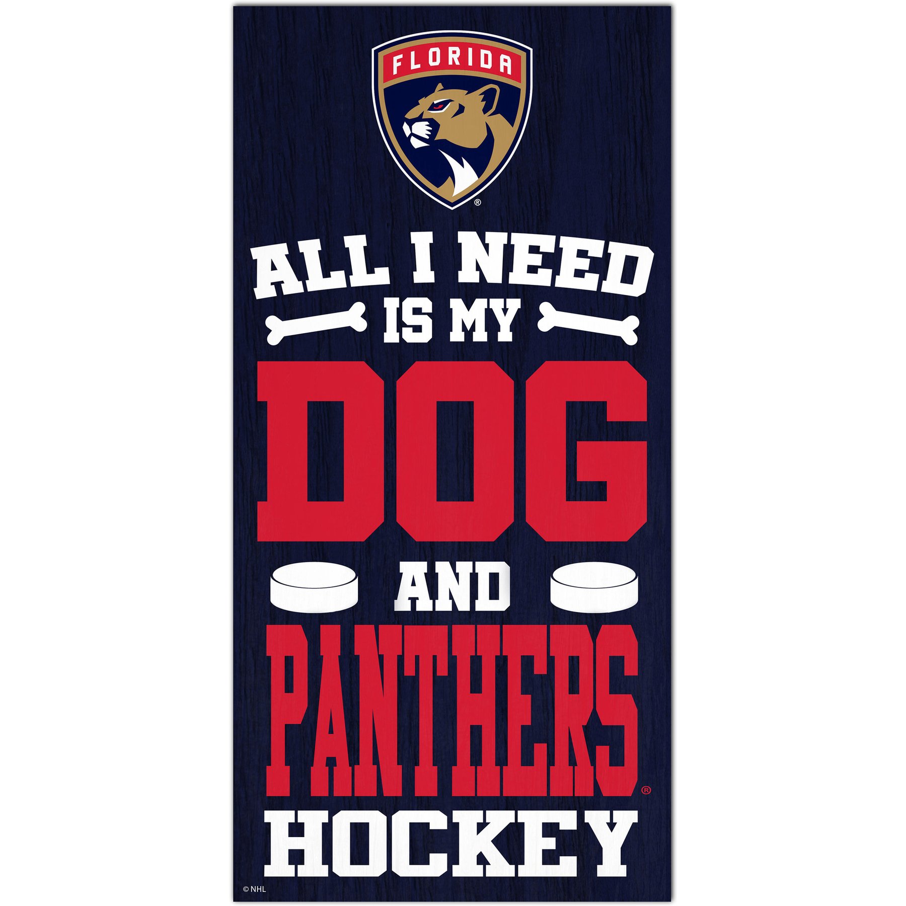 Fan Creations Panthers All I Need Is My Dog & Football Wall Decor, 6 x 12-in