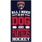 Show in main carousel: Fan Creations Panthers All I Need Is My Dog & Football Wall Decor, 6 x 12-in slide 1 of 1