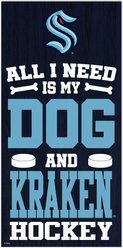 Fan Creations Kraken All I Need Is My Dog & Football Wall Decor, 6 x 12-in