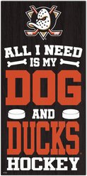 Fan Creations Ducks All I Need Is My Dog & Football Wall Decor, 6 x 12-in