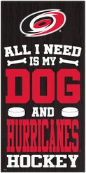 Fan Creations Hurricanes All I Need Is My Dog & Football Wall Decor, 6 x 12-in