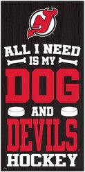 Fan Creations Devils All I Need Is My Dog & Football Wall Decor, 6 x 12-in
