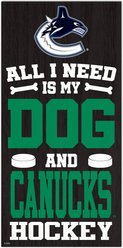 Fan Creations Canucks Bengals All I Need Is My Dog & Football Wall Decor, 6 x 12-in