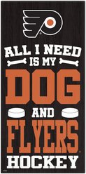 Fan Creations Flyers All I Need Is My Dog & Football Wall Decor, 6 x 12-in