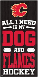 Fan Creations Flames All I Need Is My Dog & Football Wall Decor, 6 x 12-in