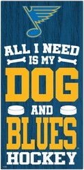 Fan Creations Blues All I Need Is My Dog & Football Wall Decor, 6 x 12-in