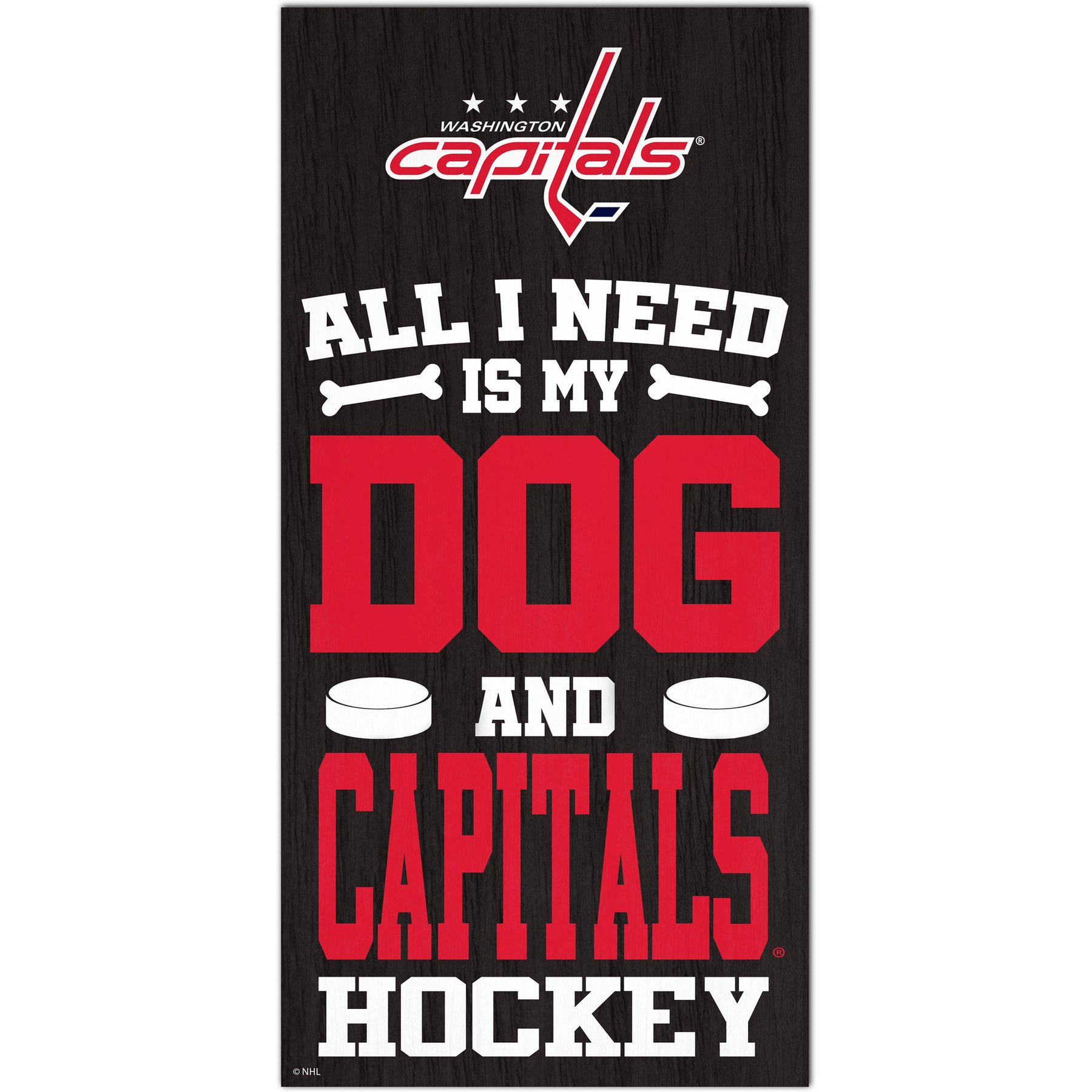 Fan Creations Capitals All I Need Is My Dog & Football Wall Decor, 6 x 12-in