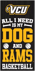 Fan Creations Vcu All I Need Is My Dog & Football Wall Decor, 6 x 12-in