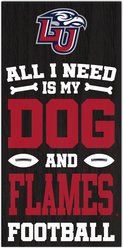 Fan Creations Liberty All I Need Is My Dog & Football Wall Decor, 6 x 12-in