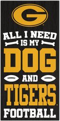 Fan Creations Grambling State University All I Need Is My Dog & Football Wall Decor, 6 x 12-in