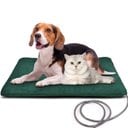 PetNF Outdoor Soft Electric Dog & Cat Heating Pad with Waterproof Cover, Green, 27.5 x 15.7-in