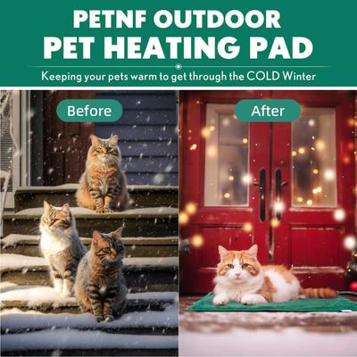 Show full view: PetNF Automatic Temperature Control Soft Electric Blanket Dog & Cat Heating Pad with Anti Bite Tube & Washable Cloth Cover, 19.6 x 11.8-in, Green slide 2 of 8