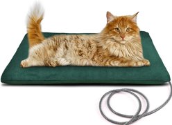 PetNF Outdoor Soft Electric Dog & Cat Heating Pad with Waterproof Cover, Green, 19.6 x 15.7-in