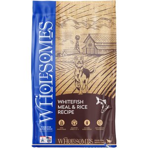 Wholesomes Fish Meal & Rice Formula Adult Dry Dog Food, 40-lb bag