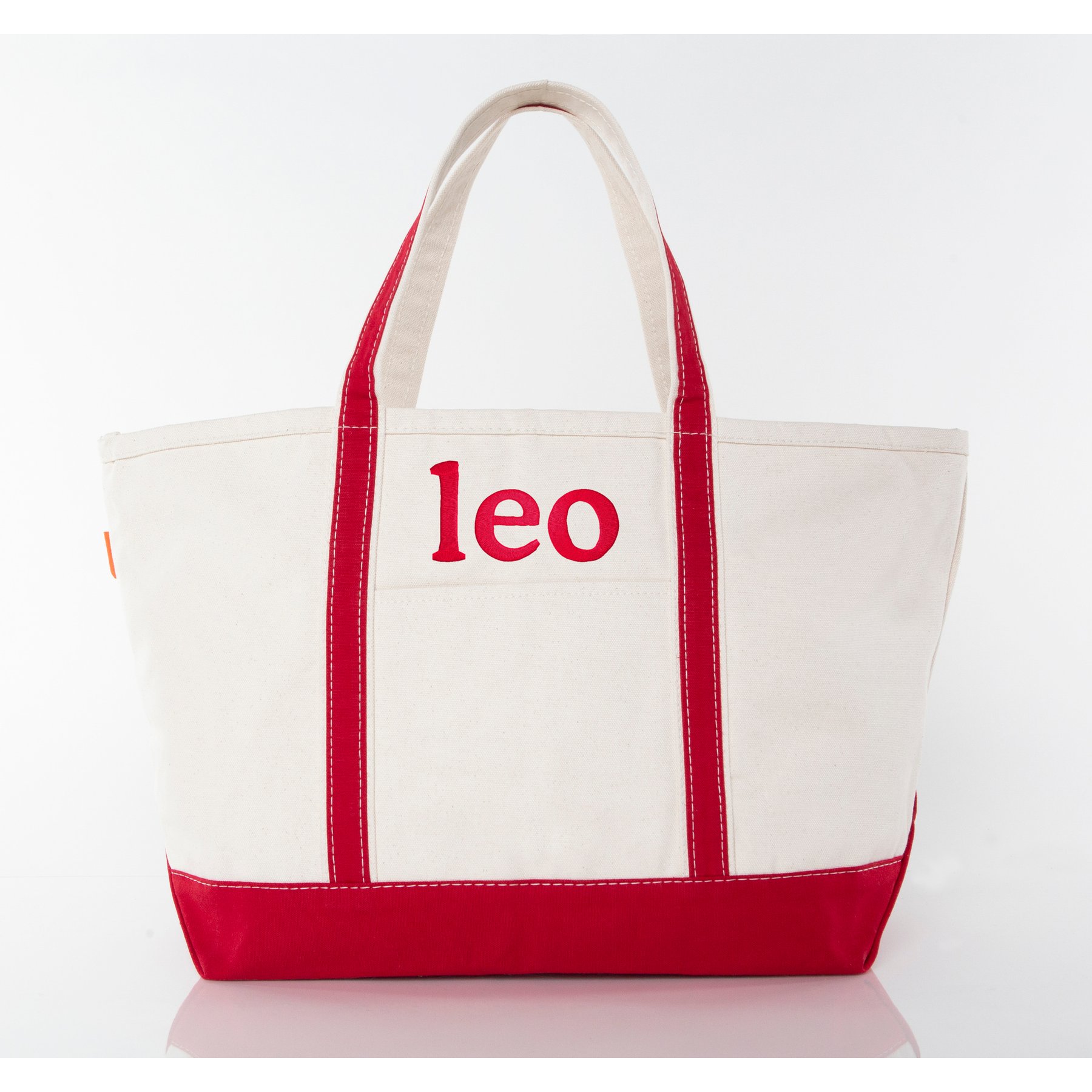 CB Station Personalized Classic Tote Bag, Red, Large