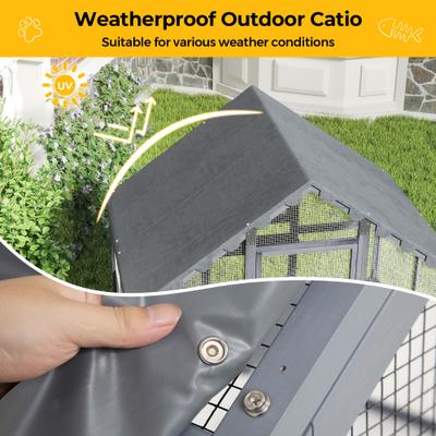 Show full view: Coziwow Catio Outdoor Cat Enclosure, Grey, Large slide 3 of 8