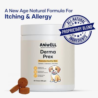 Show full view: Aniwell DermaPrex Allergy & Itch Chew Supplement for Dogs, 30 count slide 3 of 9