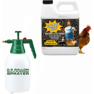 The Nature Company Coop Poop Buster Chicken Coop Cleaner with 0.5-gallon Sprayer, 16-fl oz jug with 1/2-gal sprayer