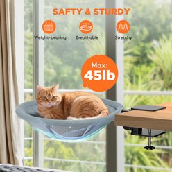 Invenho Foldable Cat Desk Bed with Removable Washable Cover, Grey, 17-in slide 2 of 8