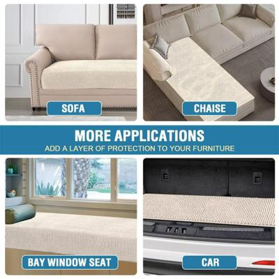 Show full view: H.VERSAILTEX Plush Chenille Thick Soft Sofa Dog Bed Cover, 74 x 35-in, Ivory slide 6 of 9