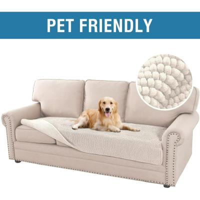 Show full view: H.VERSAILTEX Plush Chenille Thick Soft Sofa Dog Bed Cover, 74 x 35-in, Ivory slide 2 of 9