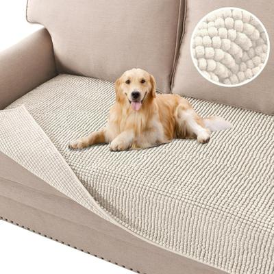 Show full view: H.VERSAILTEX Plush Chenille Thick Soft Sofa Dog Bed Cover, 74 x 35-in, Ivory slide 1 of 9