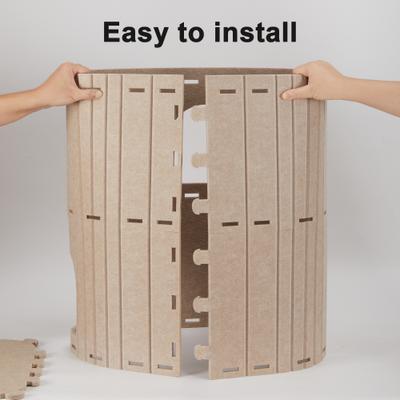 Show full view: FUKUMARU 2-Story 23.6-in Felt Cat Condo & Cave, Beige, Large slide 6 of 10