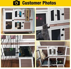 Aivituvin AIR06-D 2 Story Rabbit Indoor & Outdoor Hutch On Wheels, Gray, 44-L slide 2 of 5