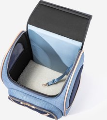 Petsfit Premium Airline Approved Backpack Dog & Cat Carrier, Denim Blue, 14.4 x 12.6 x 17.7-in slide 2 of 8